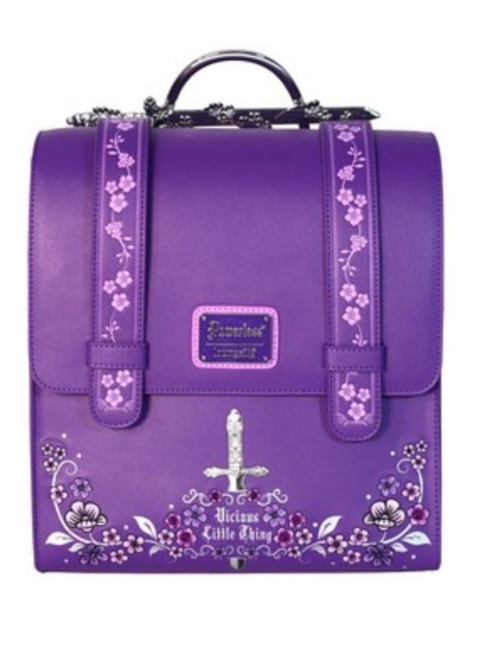 Loungefly Powerless Purple Floral Mini Backpack Lauren Roberts Books a Million